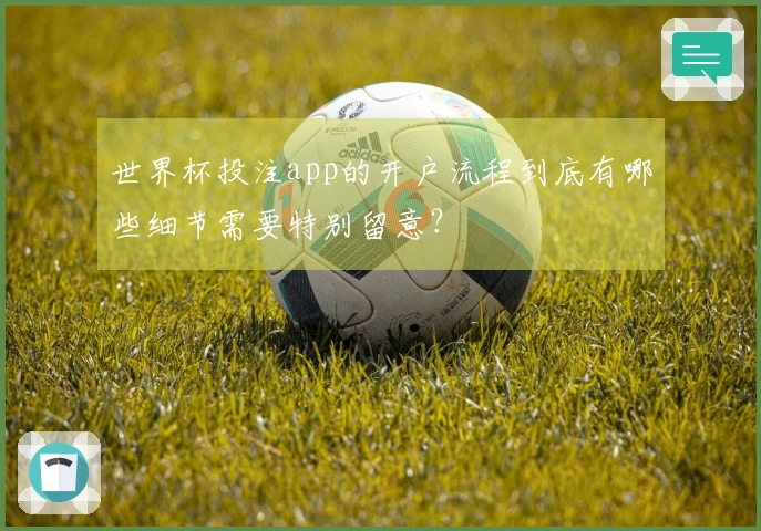世界杯投注app的开户流程到底有哪些细节需要特别留意？
